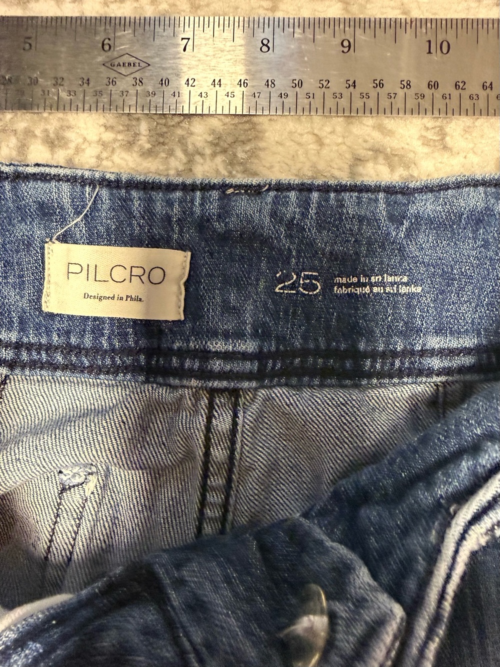 Pilcro Anthropologie Relaxed Elastic-Back Wide-Leg Denim Pants Size 25 Medium Wa - Picture 8 of 13
